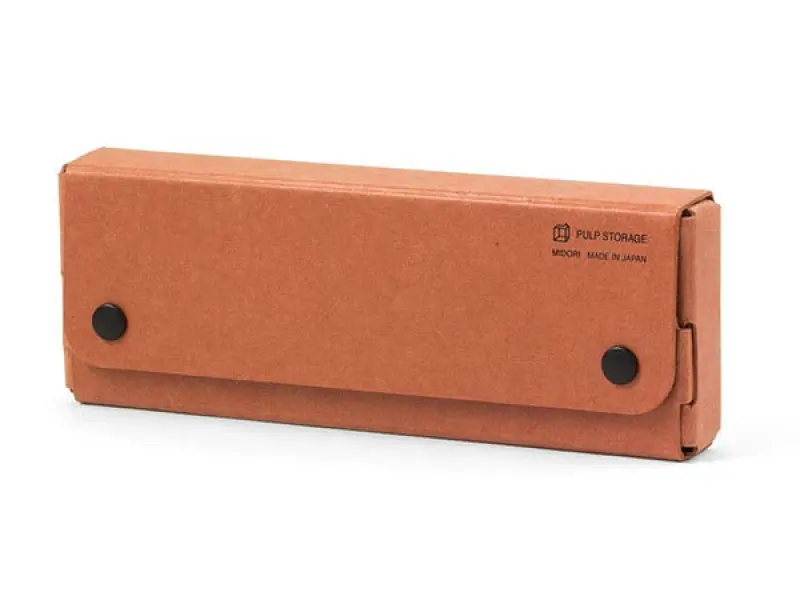 Midori Pulp Pasco Pen Case - Brick Red