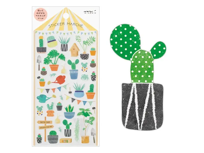 Midori Stickers Marché - Cactus
