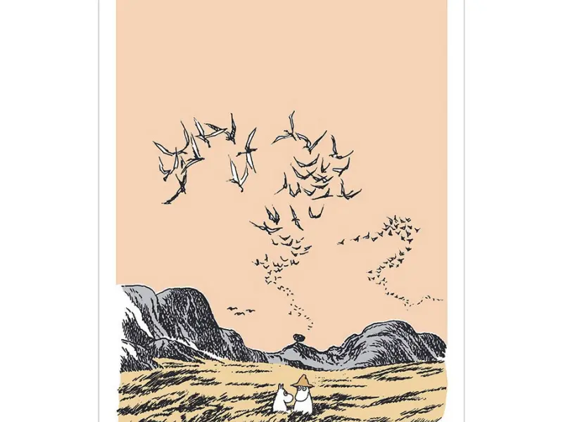 Moomin Postcard - Moomintroll And Moominpapa Scenery