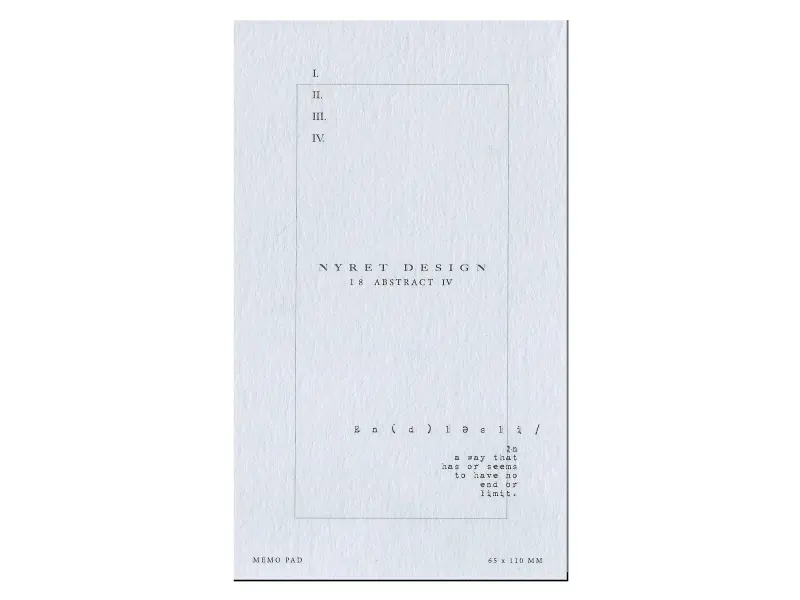 Nyret | Memo Pad - 18 Abstract IV