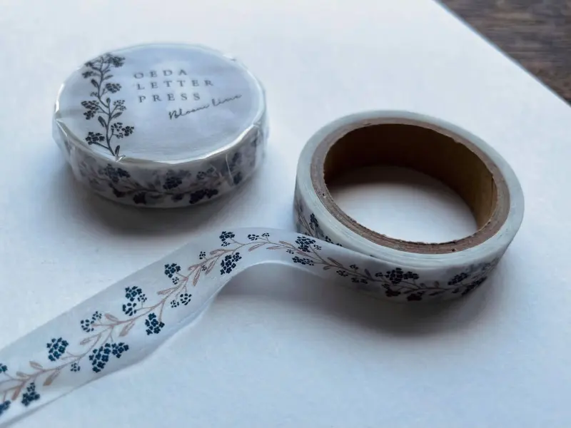 Oeda Letterpress | Washi Tape Bloom Line - Blue