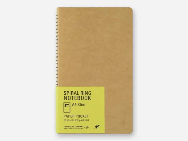 Paper Pocket A5 Slim Spiral Ring Notebook