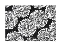 Postcard Black And White Floral Ratia - Leskenlehti