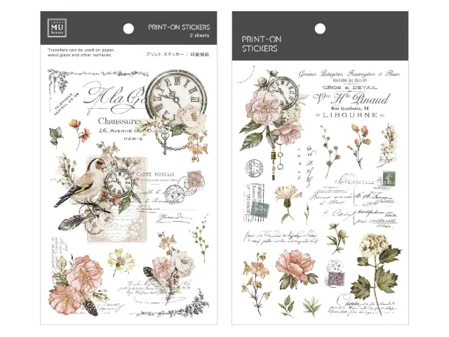 MU Print-On Transfer Stickers 210 - Vintage Clock