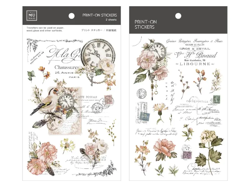 MU Print-On Transfer Stickers 210 - Vintage Clock