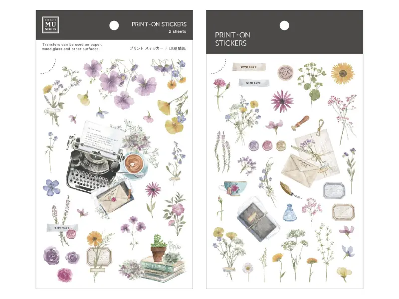 Pre-Order MU Print-On Transfer Stickers 214 - Typewriter