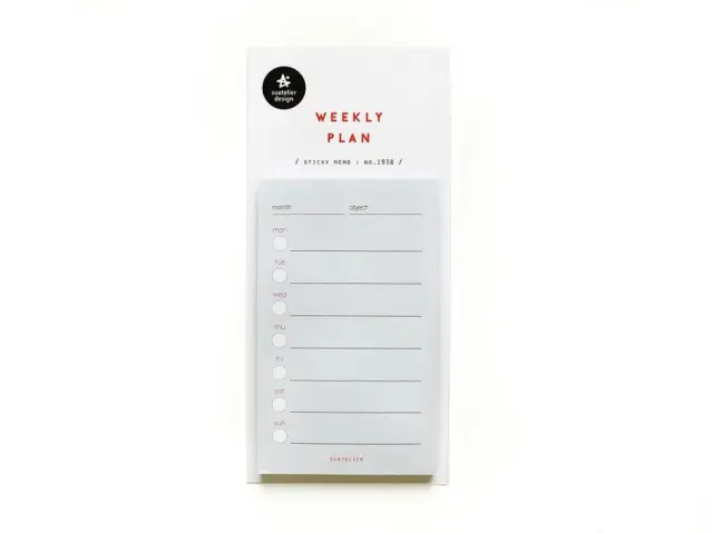 Suatelier Sticky Memo Weekly Plan - No.1938