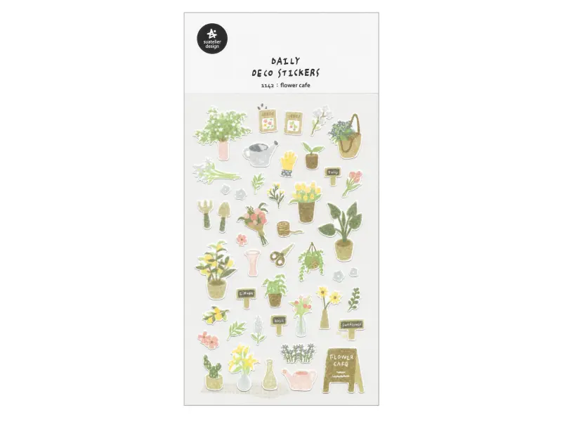 Suatelier Stickers 1142 - Flower Cafe