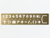 Brass Bookmark Template Numbers