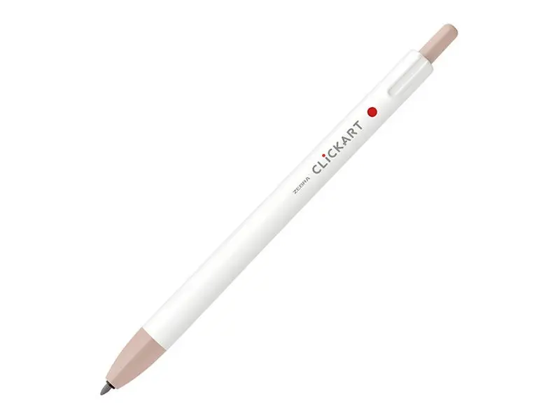 Zebra Clickart Retractable Marker Pen - Brown Sugar