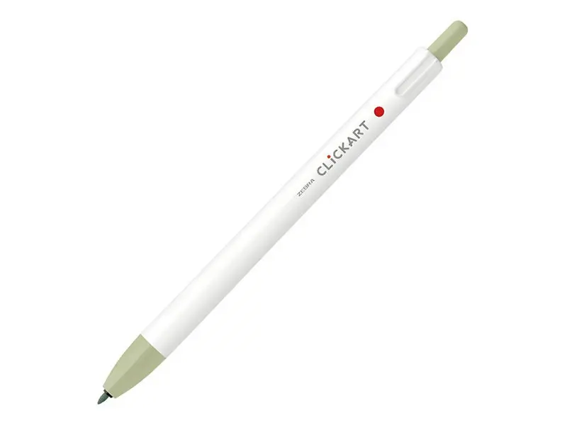 Zebra Clickart Retractable Marker Pen - Light Khaki