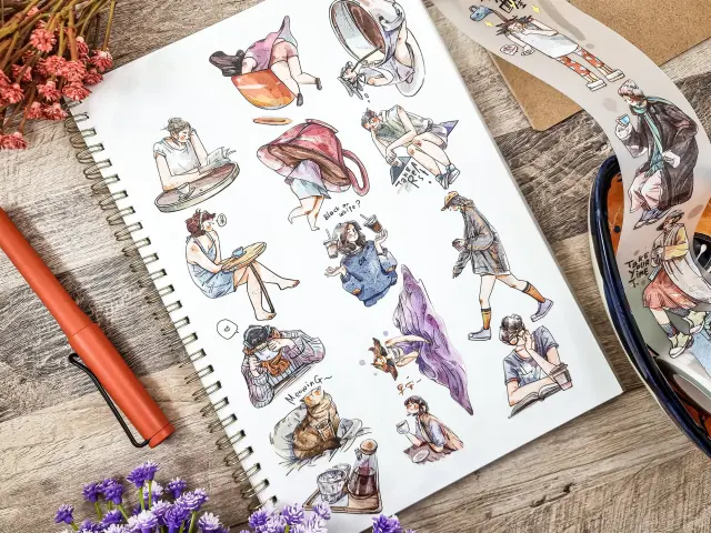 Ding Idako Matte PET Tape - Coffee PLS