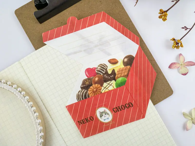 Furukawa Paper Die Cut Mini Letter Gift - Chocolate