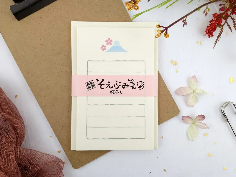 Furukawa Mini Letterset Mino Washi - Sakura Mount Fuji