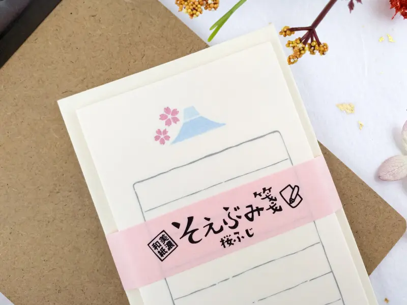 Furukawa Mini Letterset Mino Washi - Sakura Mount Fuji