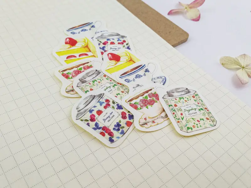 Furukawa Paper Sticker Flakes - Tea Time