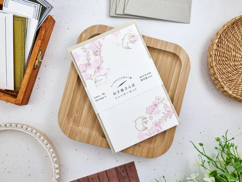 Furukawa Paper Mini Letter Set - Sakura Wreath