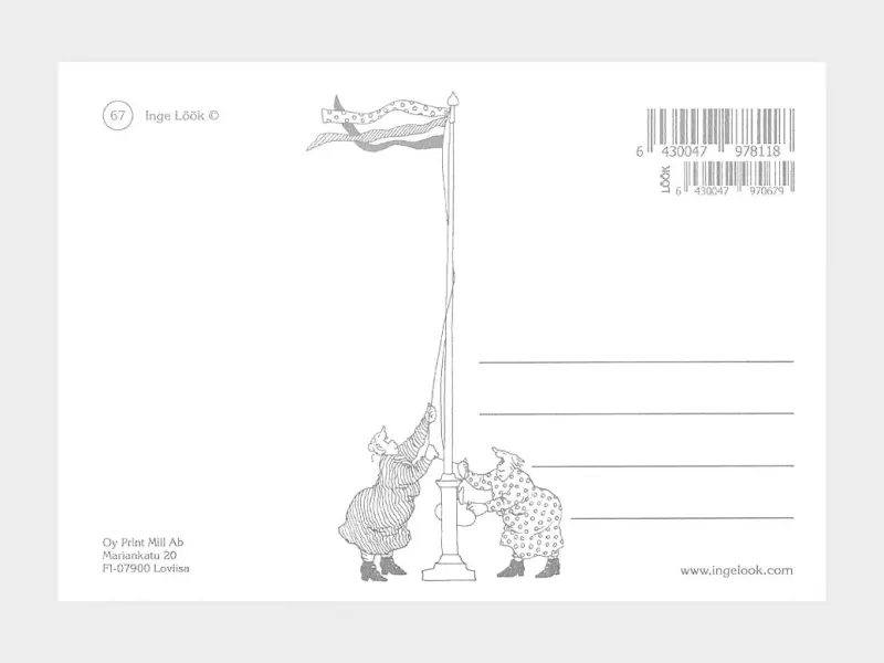 Inge Löök Postcard Old Ladies - 35