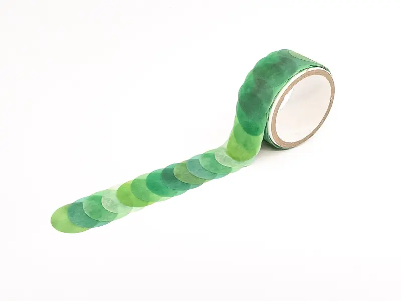 Kamio Color Swatch Washi Sticker Roll - Green