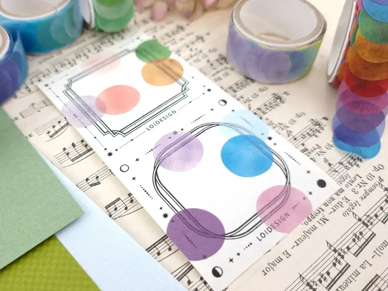 Kamio Color Swatch Washi Sticker Roll - Purple