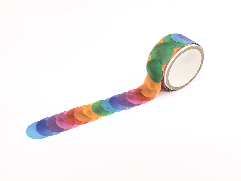 Kamio Color Swatch Washi Sticker Roll - Vivid Color