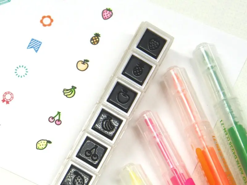 Kodomo no Kao Pochitto6 Push-Button Stamp - Simple Mark