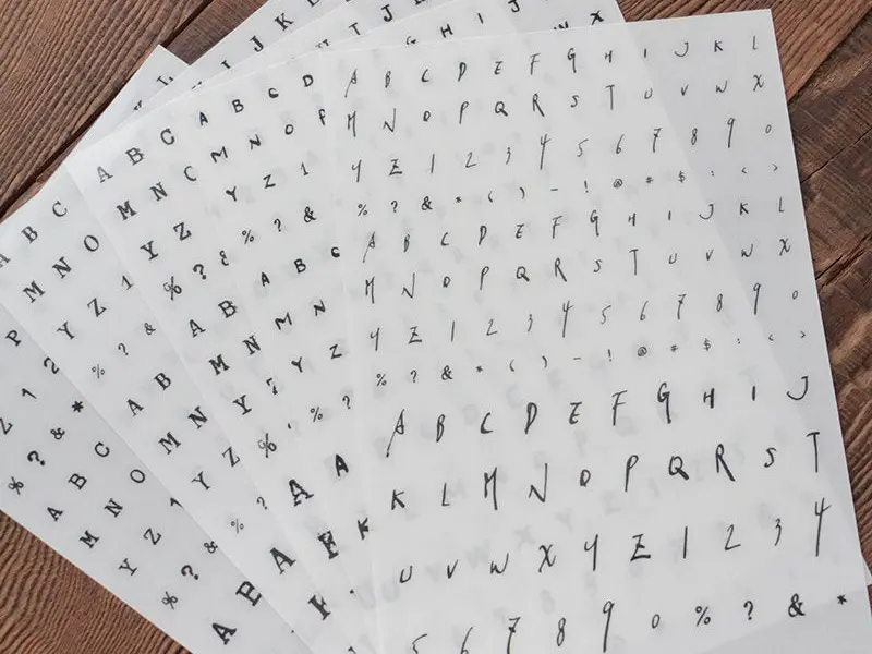 Lin Chia Ning Print-On Stickers - Letters And Numbers