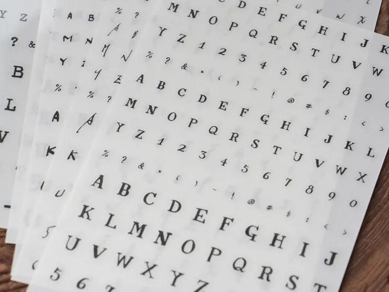 Lin Chia Ning Print-On Stickers - Letters And Numbers