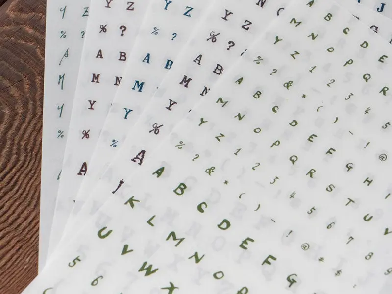 Lin Chia Ning Print-On Stickers - Letters And Numbers