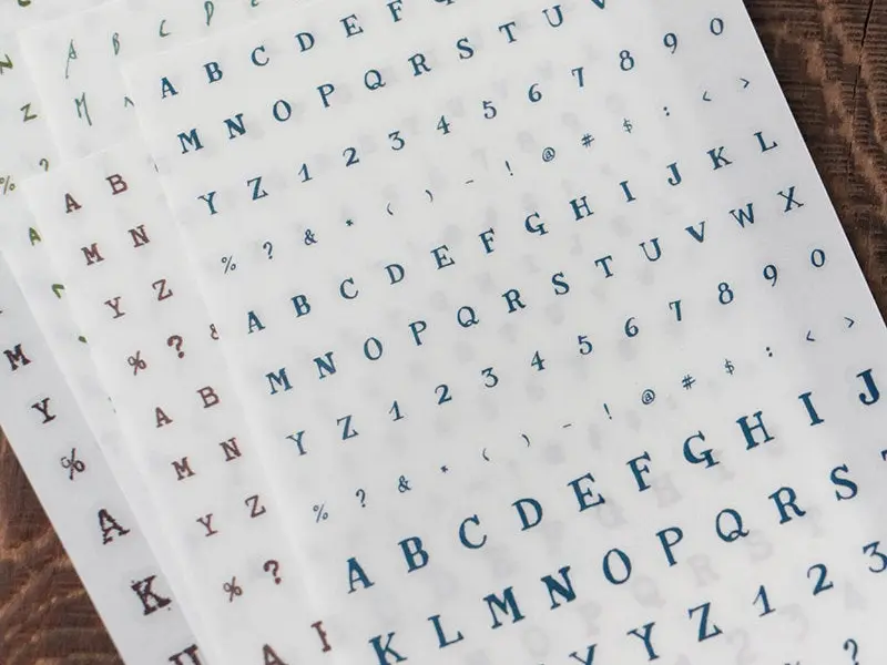 Lin Chia Ning Print-On Stickers - Letters And Numbers