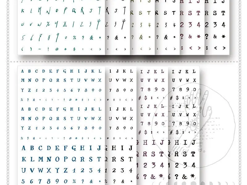 Lin Chia Ning Print-On Stickers - Letters And Numbers
