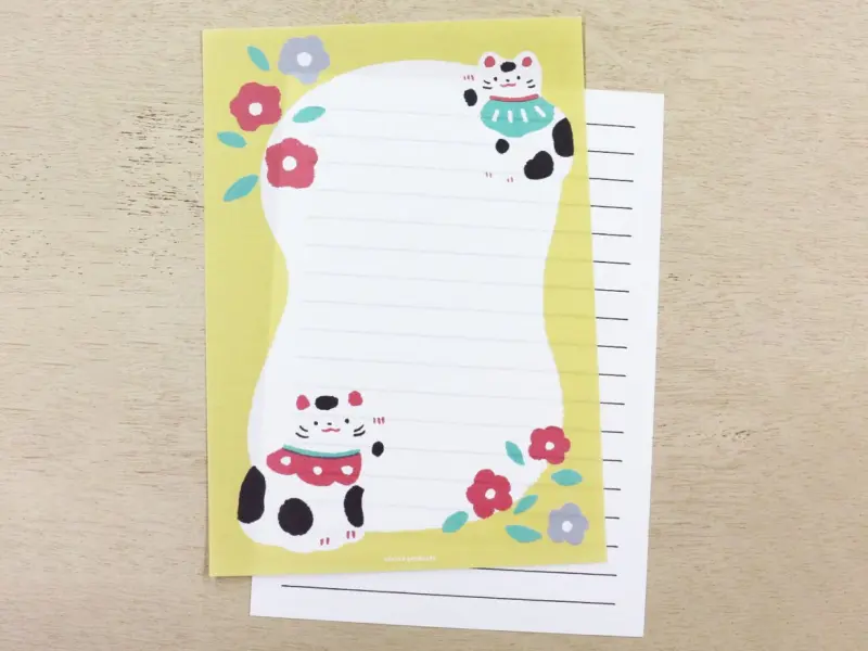 Masao Takahata Letter Paper - Happy Lucky Cat