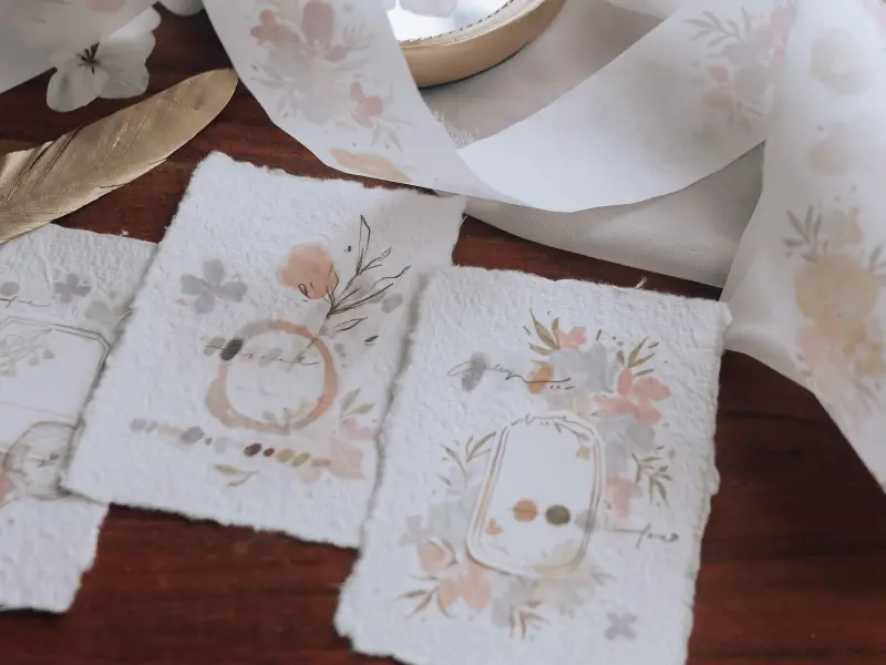 Meow Illustration Washi Tape Floral - Candy Candy