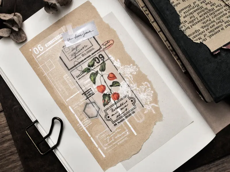 Miao Stelle Glossy PET Tape - Vintage Label 3 (White)