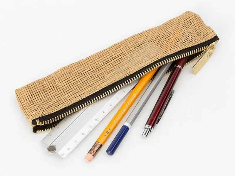 Midori Pulp Paper Cord Pen Case - Beige