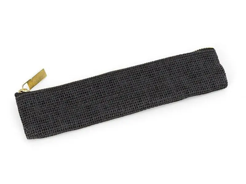 Midori Pulp Paper Cord Pen Case - Black