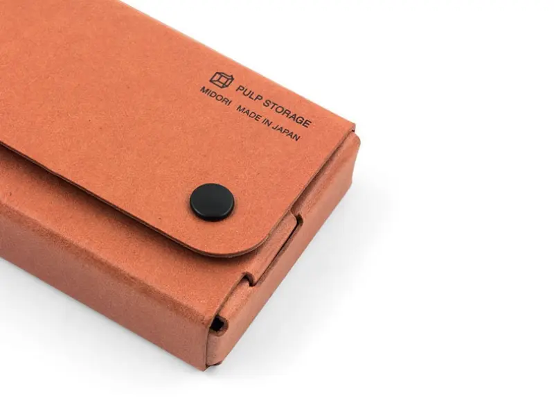 Midori Pulp Pasco Pen Case - Brick Red