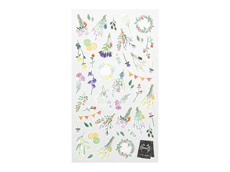 Midori Stickers Marché - Dried Flowers