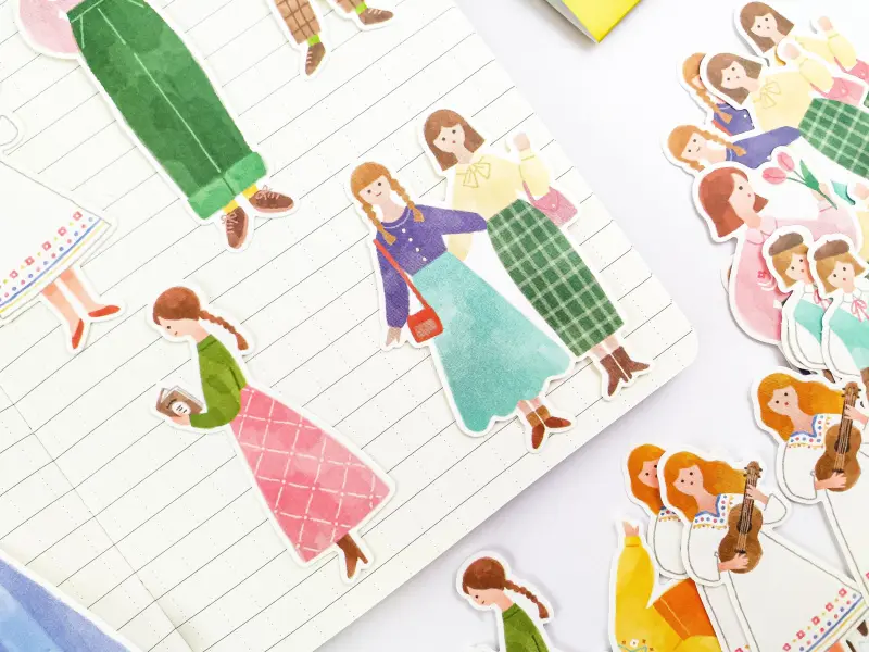 Amie Sticker Flakes - Retro Girl