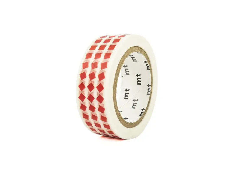 MT Deco Washi Tape - Roll Square Red