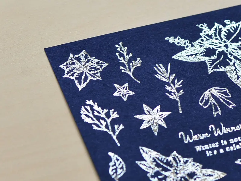 MU | Gold Foil Rub-On Transfer Stickers Winter Limited Edition - Candlelight