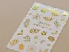 MU | Gold Foil Rub-On Transfer Stickers Winter Limited Edition - Happy Holidays!