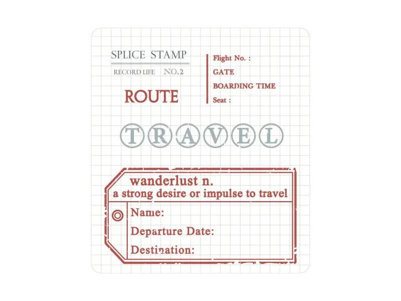 MU Clear Stamp Record Life 02 - Wanderlust