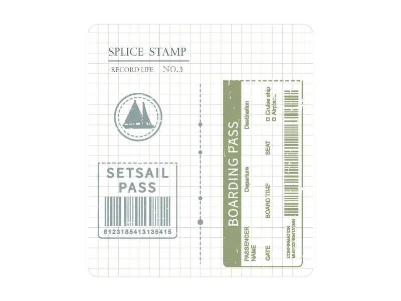 MU Clear Stamp Record Life 03 - Set Sail