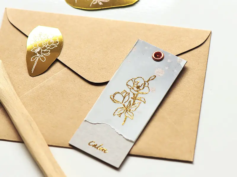 MU | Gold Foil Rub-On Transfer Sticker - 01