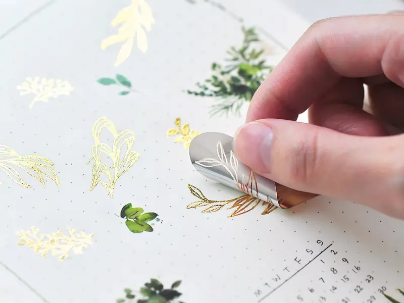 MU | Gold Foil Rub-On Transfer Sticker - 02