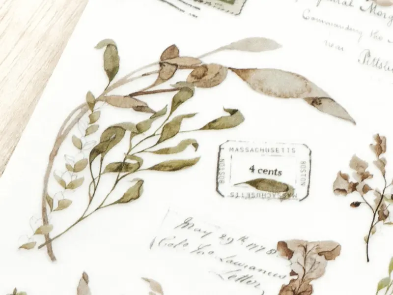 MU Print-On Transfer Stickers 201 - Nostalgia Of Old Leaves