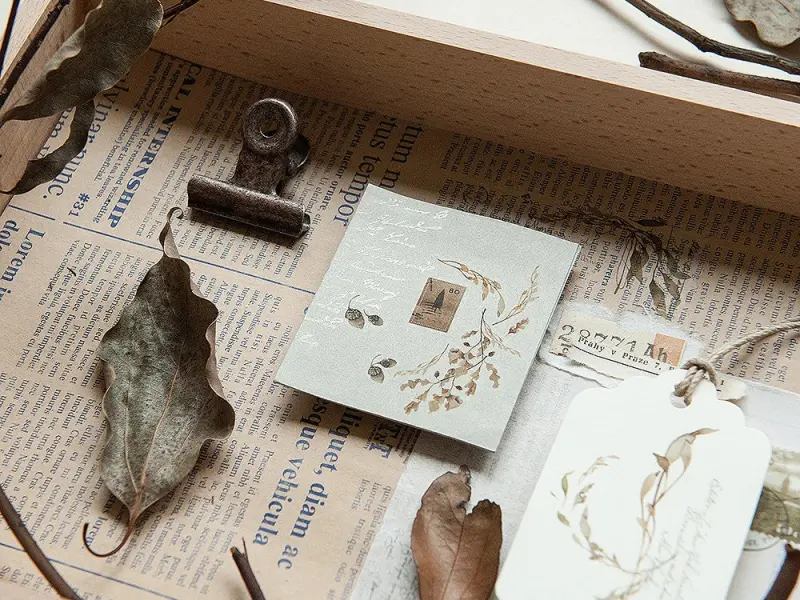 MU Print-On Transfer Stickers 201 - Nostalgia Of Old Leaves