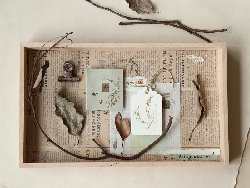 MU Print-On Transfer Stickers 201 - Nostalgia Of Old Leaves