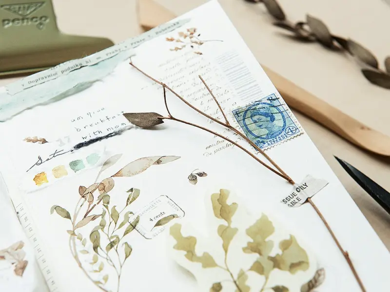 MU Print-On Transfer Stickers 201 - Nostalgia Of Old Leaves